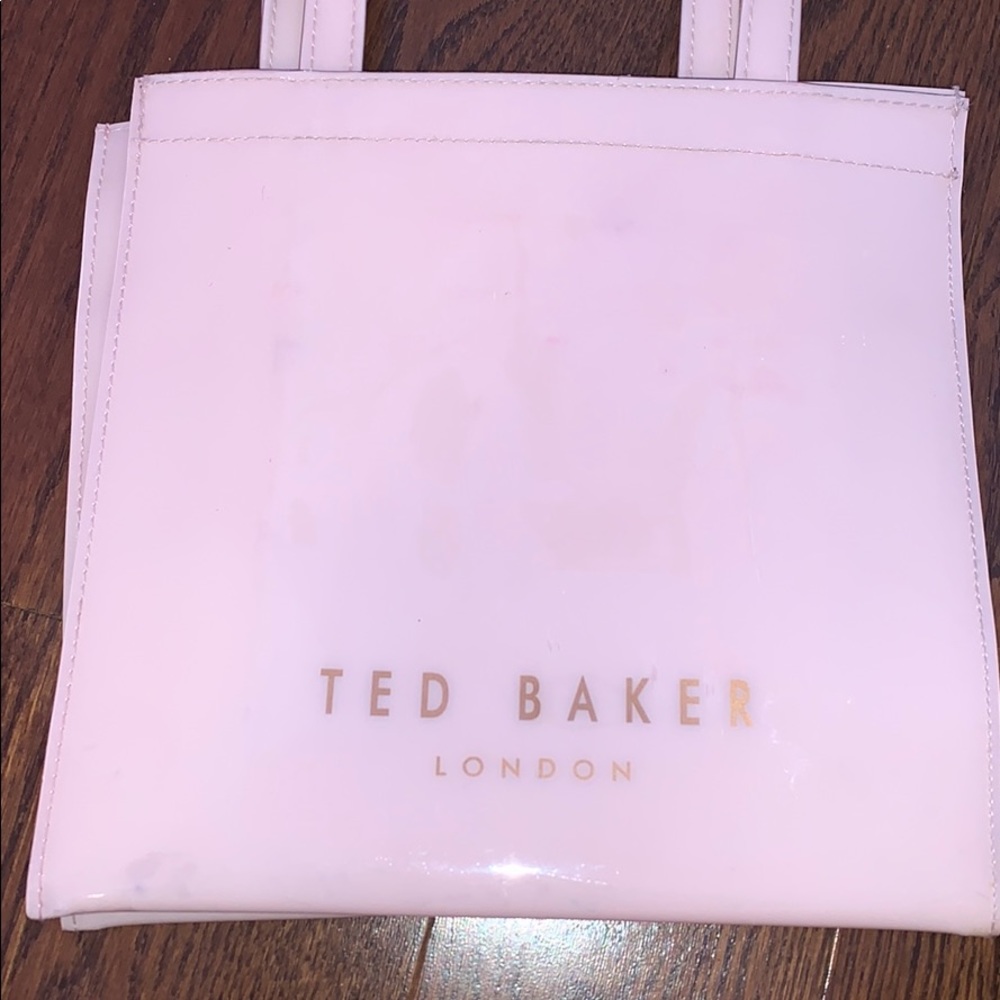 SOLD Ted Baker Pink Shiny Small Bow Shopper Bag - Picture 6 of 9